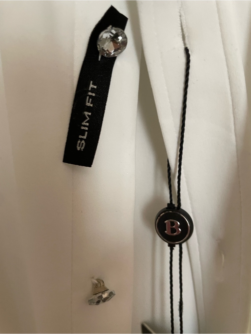Men’s White Embellished Dress Shirt - Picture 9 of 12
